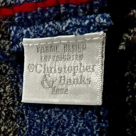 VINTAGE Knit Cardigan Hand Embroidered Holiday Snowflake Gray Red Size L - Picture 6 of 12